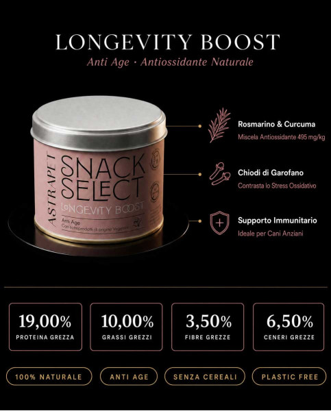 Longevity Boost | Snack Anti Age Naturale per Cani